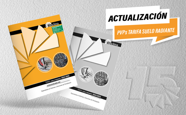 Actualización PVPs de la tarifa de suelo radiante 2024-2025